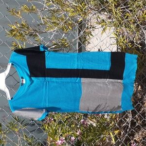 Just For Wraps Asymmetrical Multicolor Dress, Size M - Read Description!